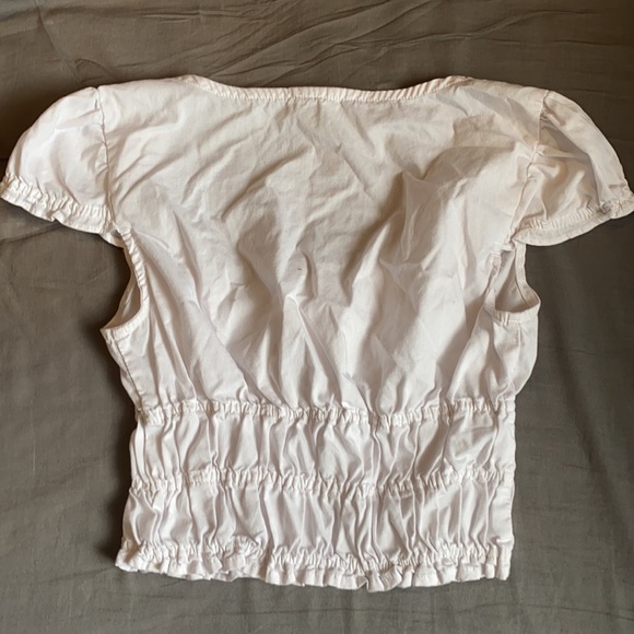Garage white cotton crop top blouse. Size S - Picture 2 of 3